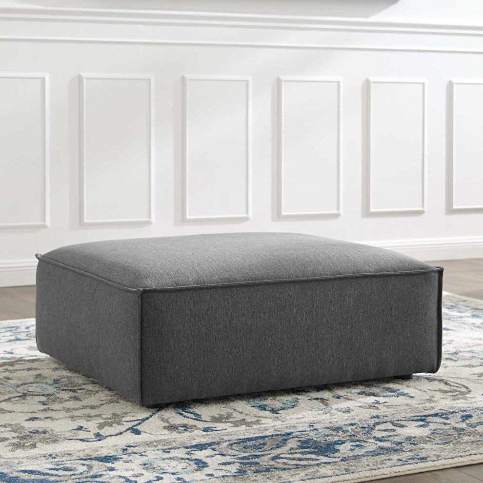 Ottoman in charcoal by Modway