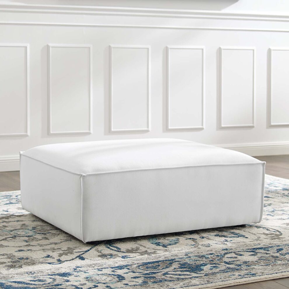 Ottoman in white by Modway