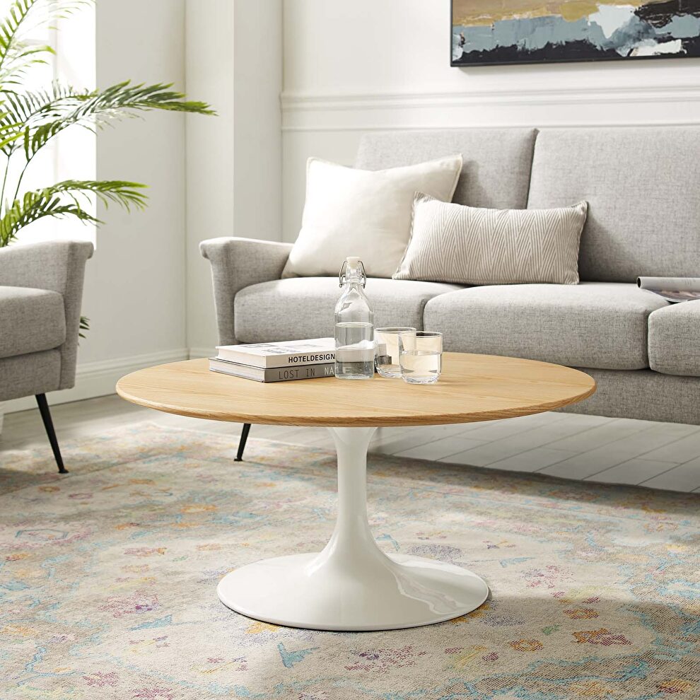 Coffee table in white natural by Modway