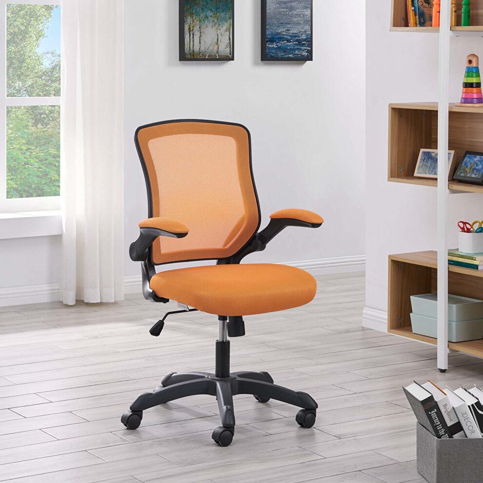 Veer mesh office chair in orange by Modway