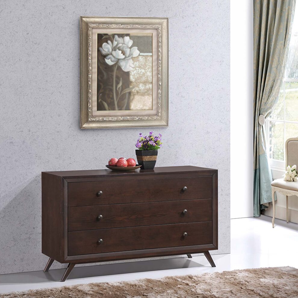 Wood dresser in cappuccino by Modway