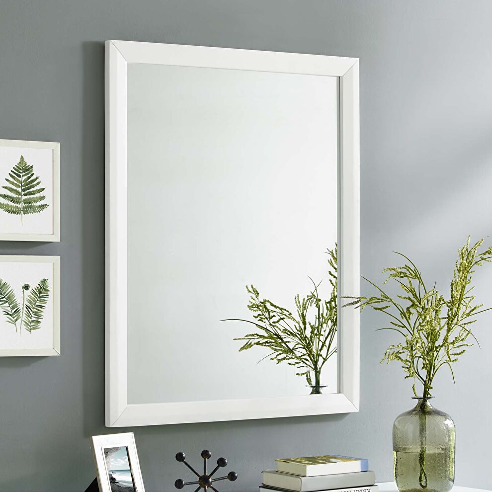 Mirror in white by Modway