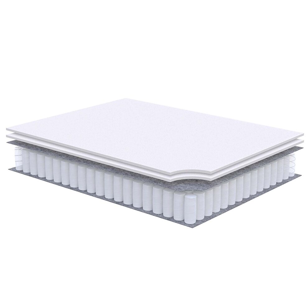 Twin innerspring mattress in white by Modway