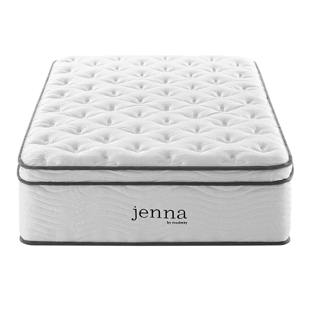 Twin innerspring mattress in white by Modway