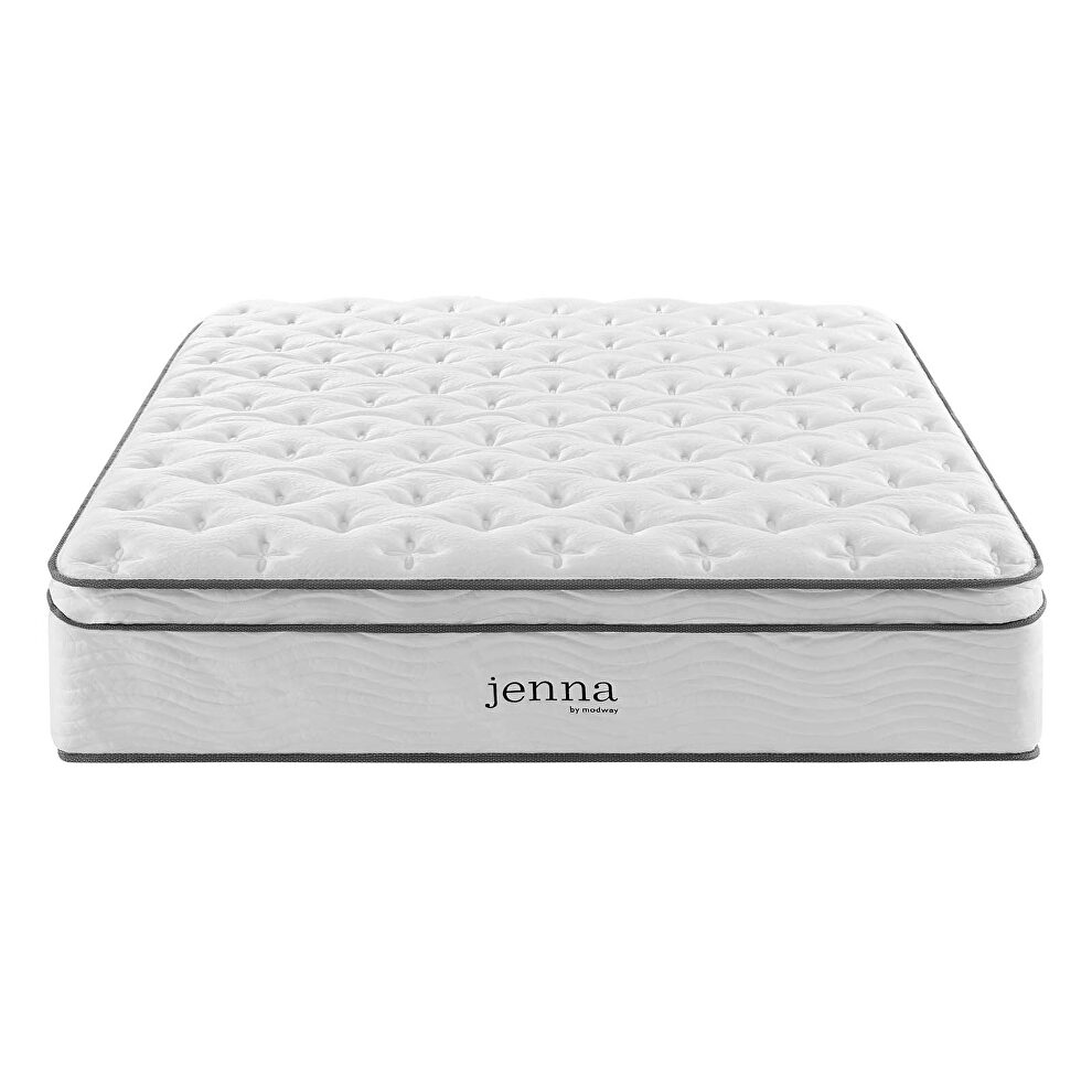 King innerspring mattress in white by Modway