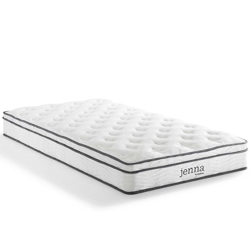Queen innerspring mattress in white by Modway