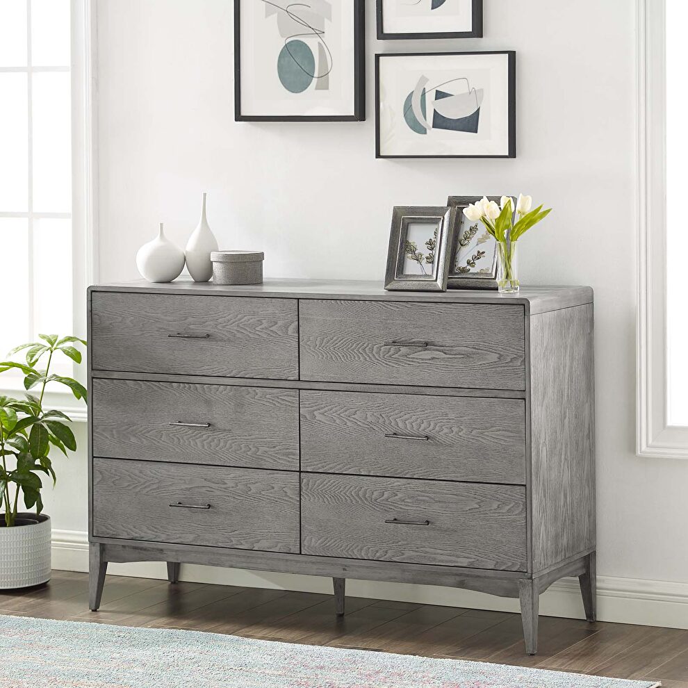Wood dresser in gray by Modway