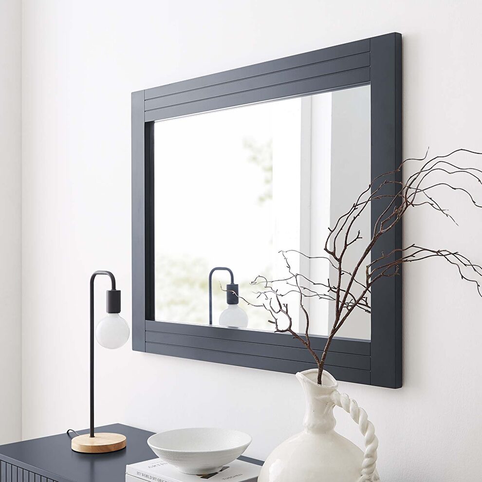 Blue finish frame contemporary modern design mirror by Modway