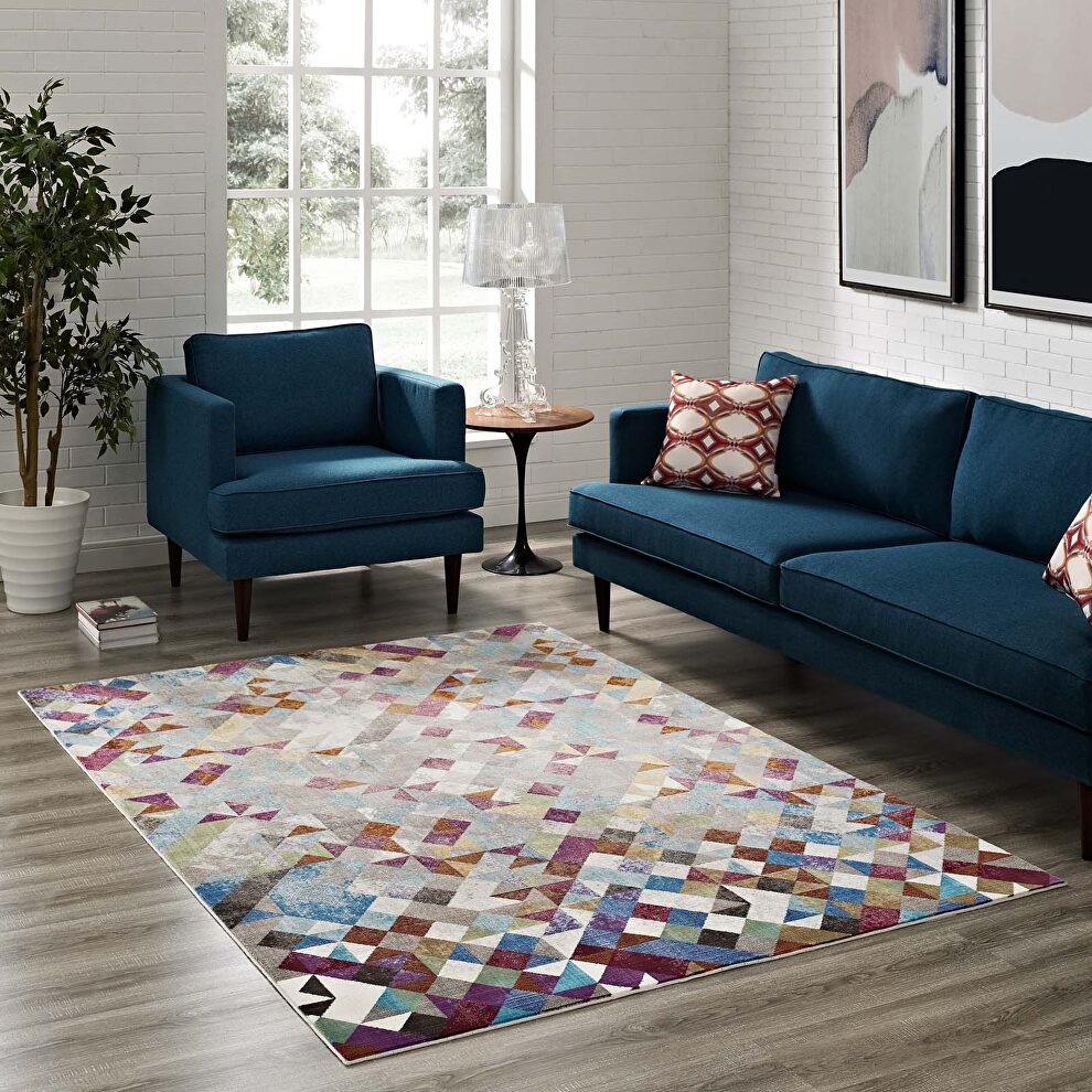 Triangle mosaic area rug by Modway