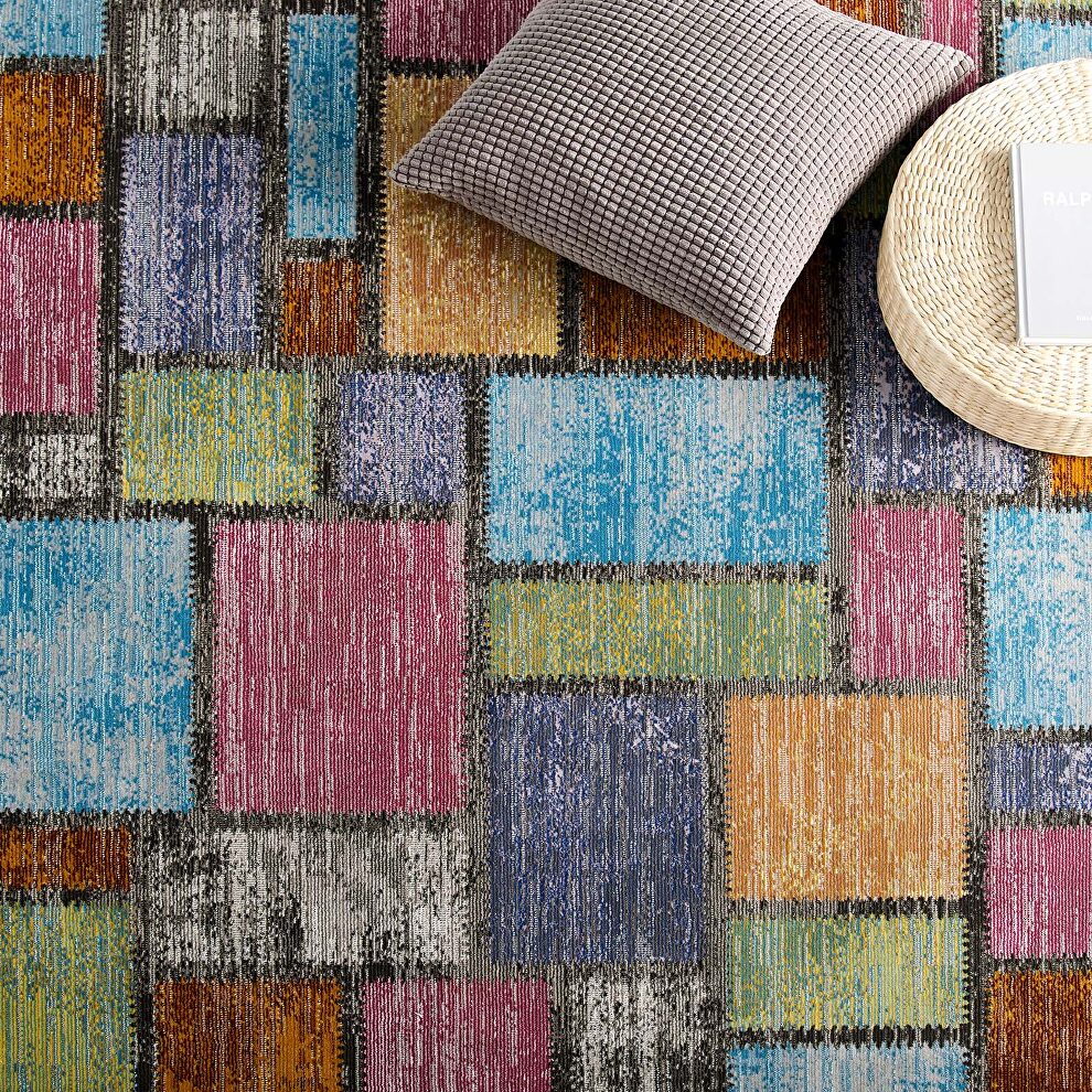 Abstract geometric mosaic area rug by Modway