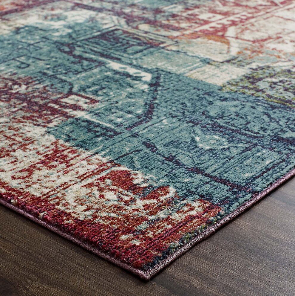Contemporary modern vintage mosaic area rug by Modway