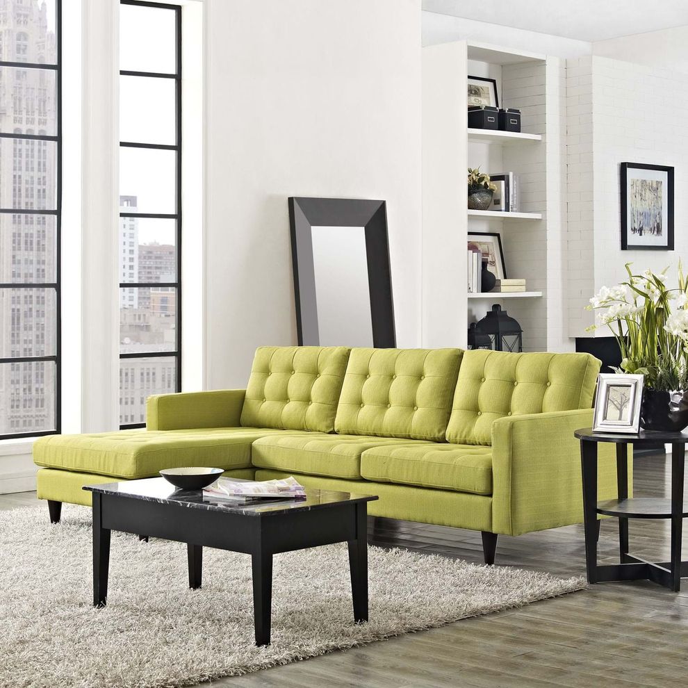 Wheatgrass upholstered fabric retro-style sectional sofa by Modway