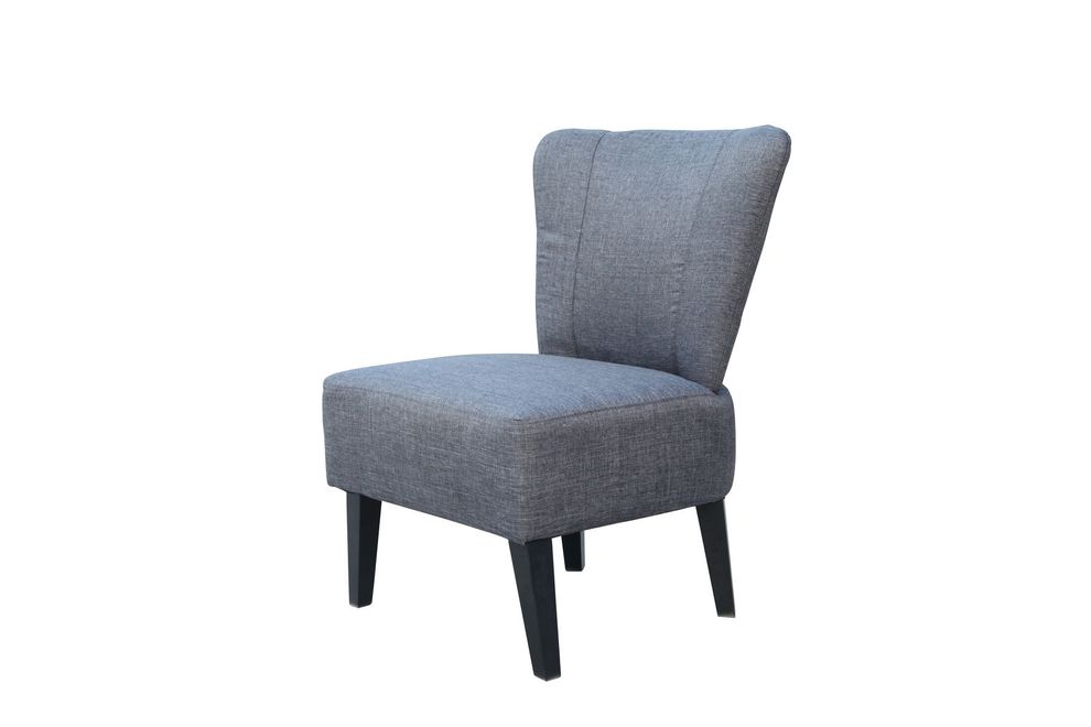 Dark gray fabric chair by New Spec