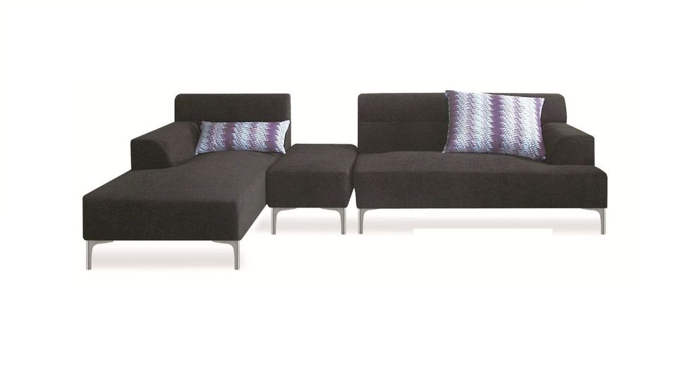 Fabric 3pcs low-profile sectional sofa by New Spec