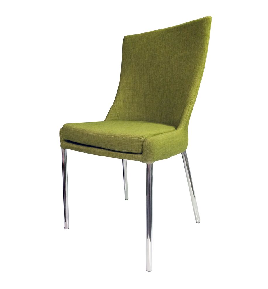 Green w/ stainless steel modern accent chair by New Spec