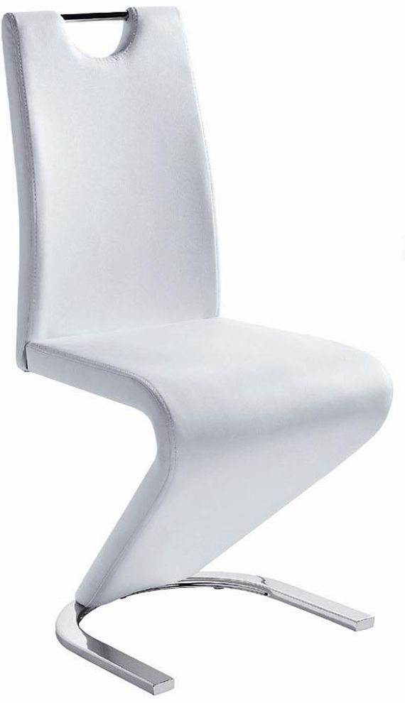 Contemporary white dining chair in z-shape by New Spec