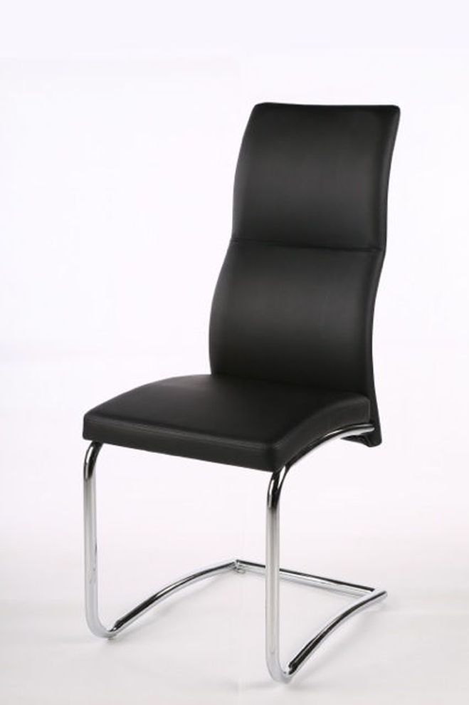 Black 4pcs dining chairs set in modern style by New Spec