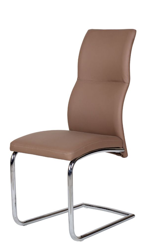 4pcs modern dining chair set in caramel beige by New Spec