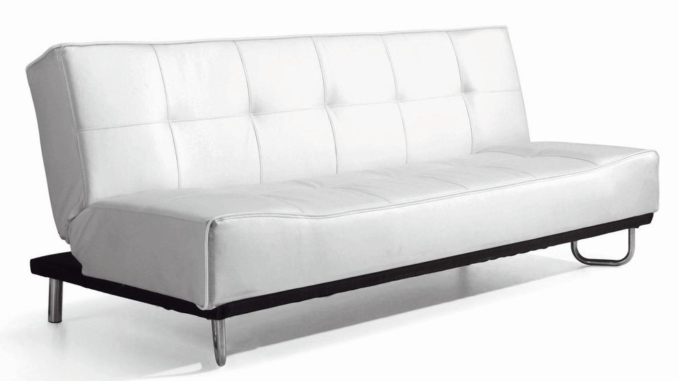 Snow white PU sofa bed by New Spec