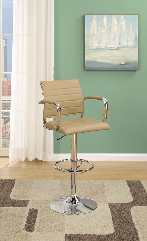 Office style bar stool in light brown/beige by Poundex