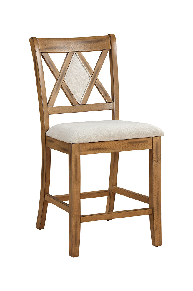 Light oak casual style high chairs by Poundex