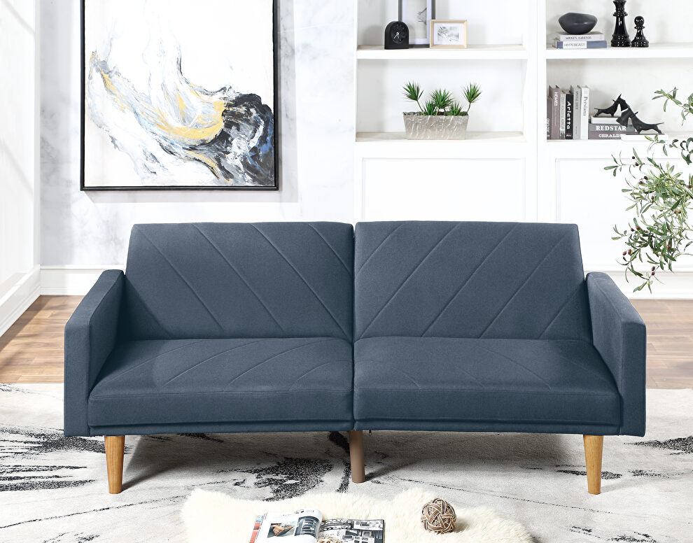 Adjustable sofa bed in navy by Poundex