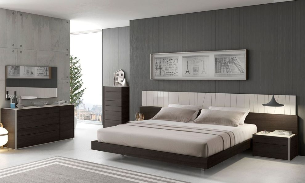 Premium European-made low-profile king size bed by J&M