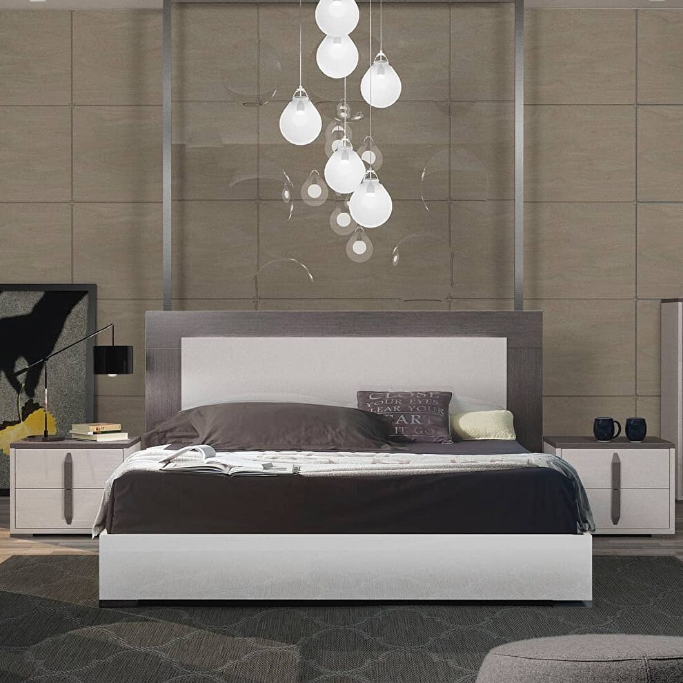 Italian lacquered contemporary king bed by SofaCraft