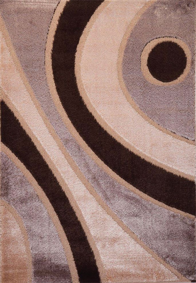 Brown contemporary style 6x8 area rug by Istikbal