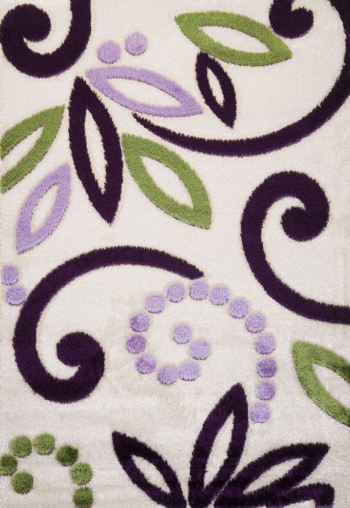 Purple contemporary style 6x8 area rug by Istikbal