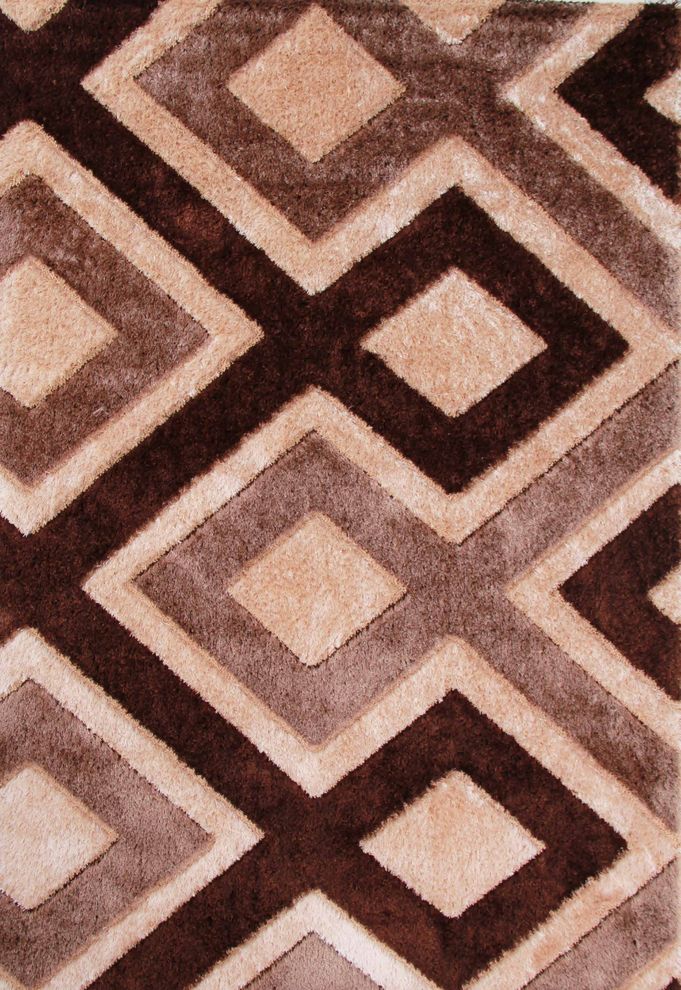 Brown/coffee contemporary style 8x11 area rug by Istikbal