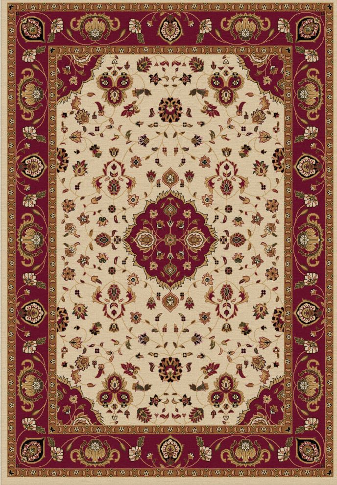 Cream classic traditional 8x11 area rug by Istikbal