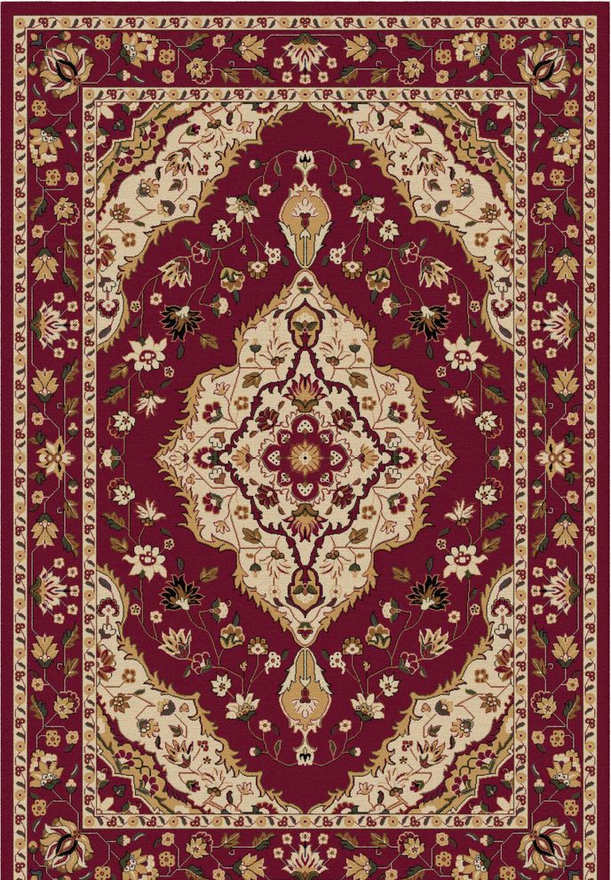 Cream classic traditional 8x11 area rug by Istikbal