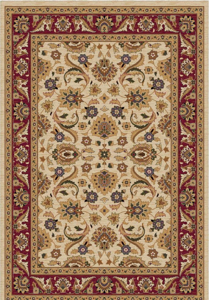 Beige classic traditional 8x11 area rug by Istikbal