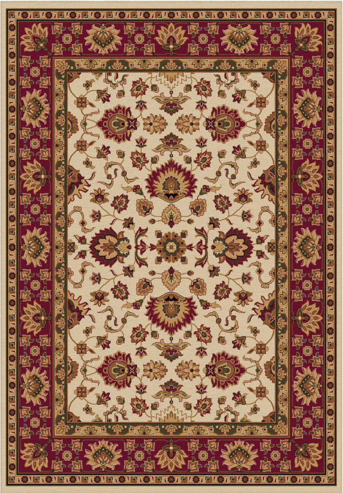 Cream classic traditional 6x8 area rug by Istikbal