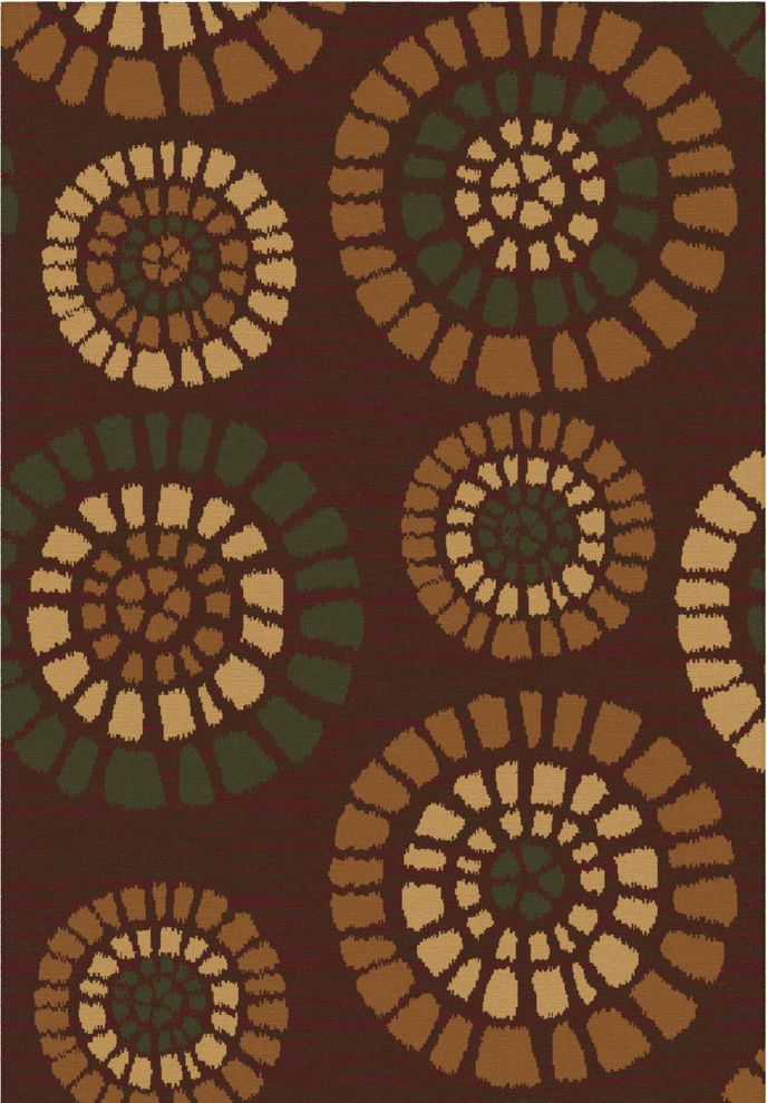 Brown classic traditional 6x8 area rug by Istikbal