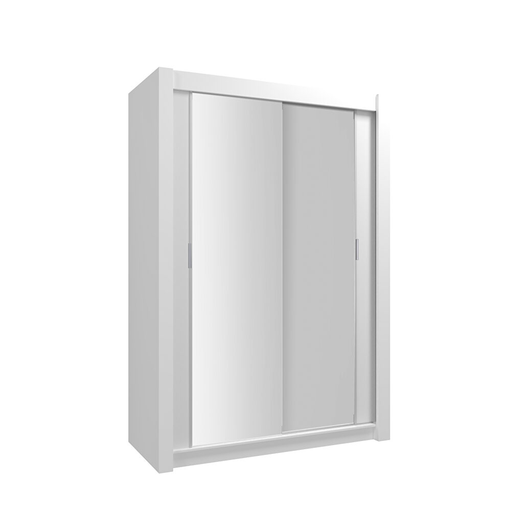 59-inch stylish wardrobe / closet in white by Skyler Design
