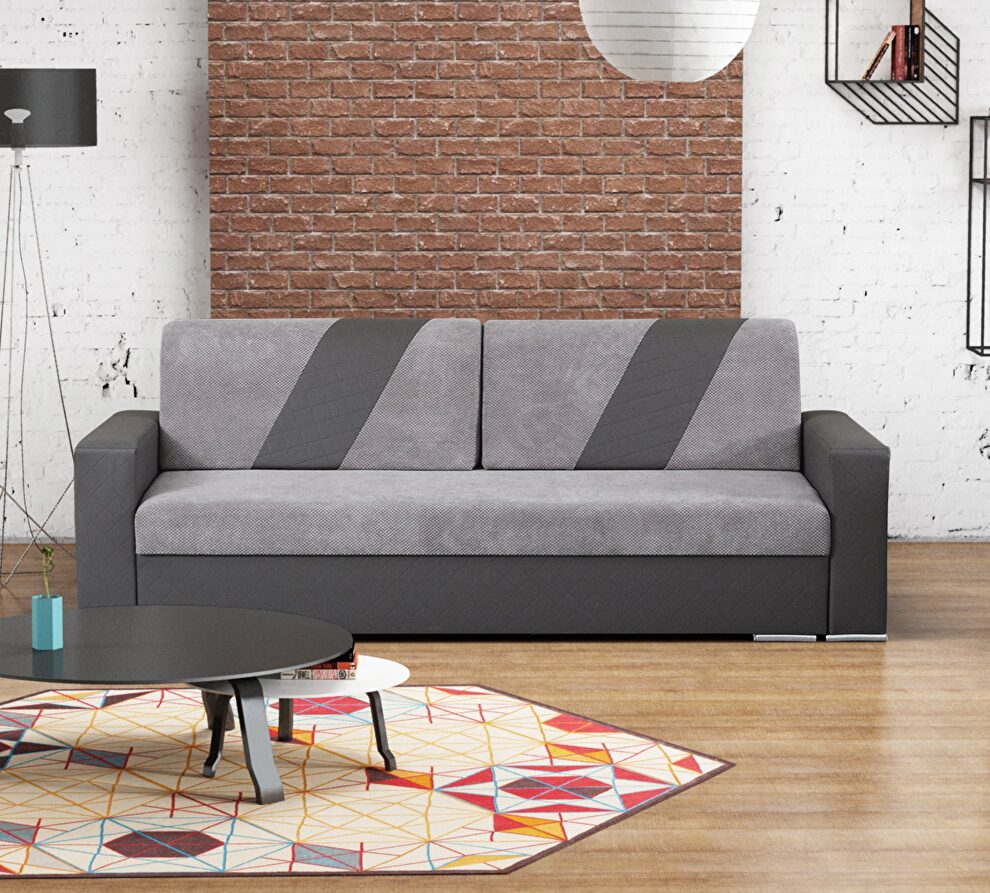 Two-toned gray sofa bed by Skyler Design