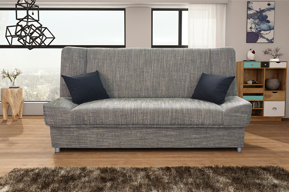 Tweed gray fabric affordable sofa bed by Skyler Design