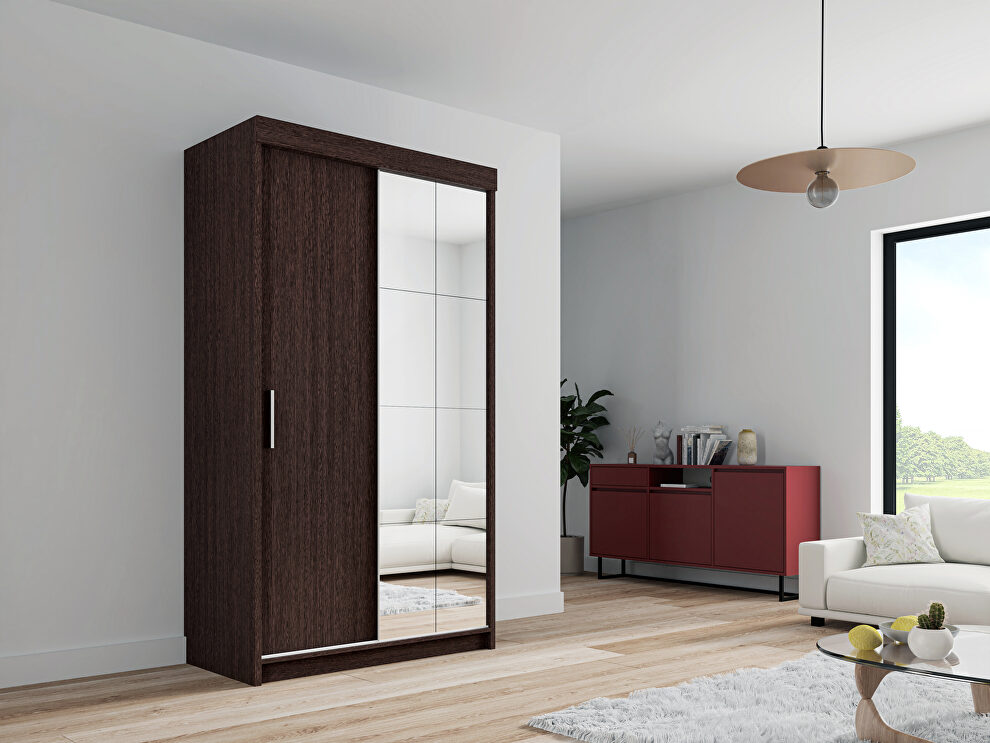 Bedroom 47-inch wenge wardrobe/closet w/ sliding doors by Skyler Design