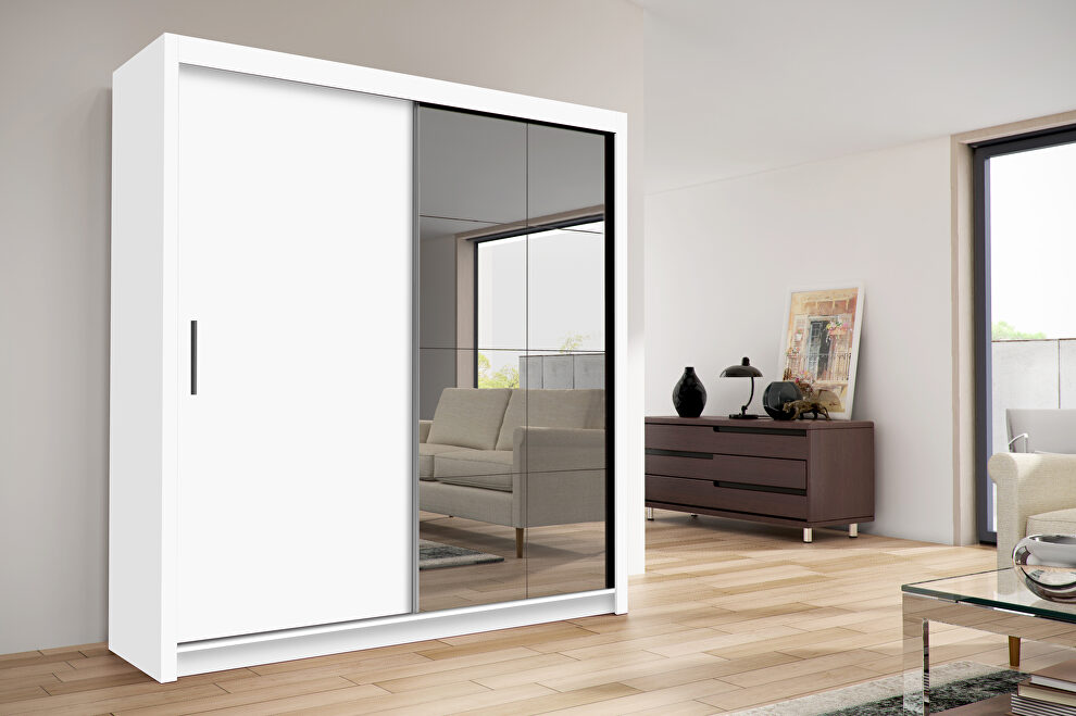 Bedroom 59-inch wardrobe/closet w/ sliding doors by Skyler Design