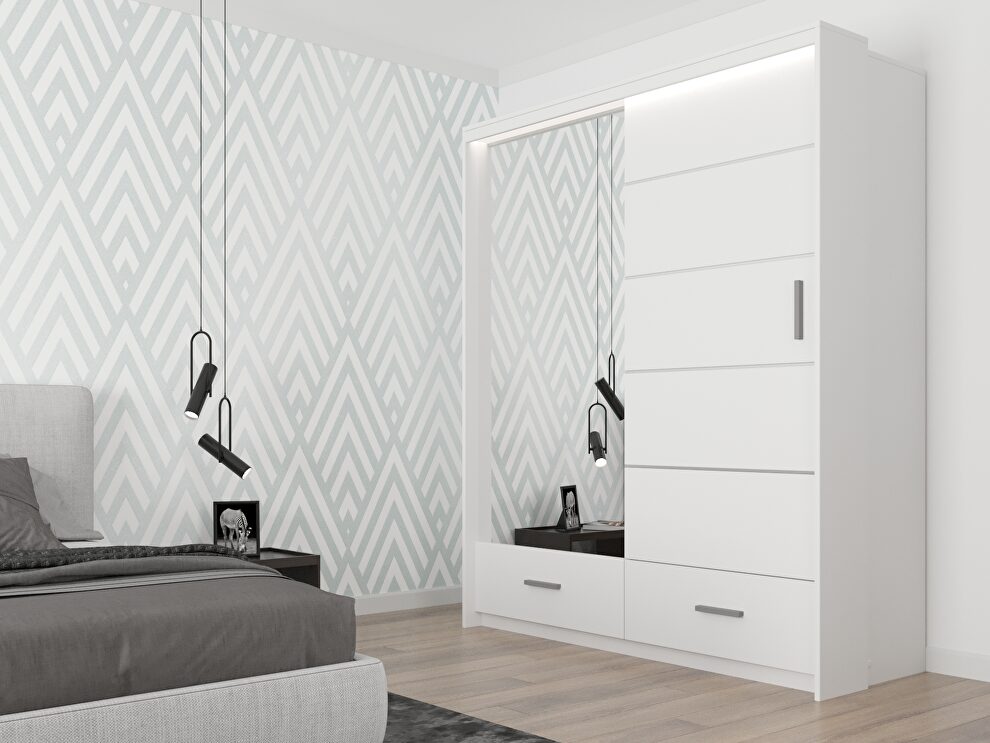 White modern closet / wardrobe by Skyler Design