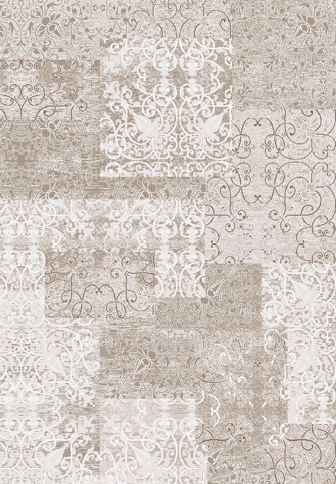 Brown simplistic modern style 8x6 feet area rug by Istikbal
