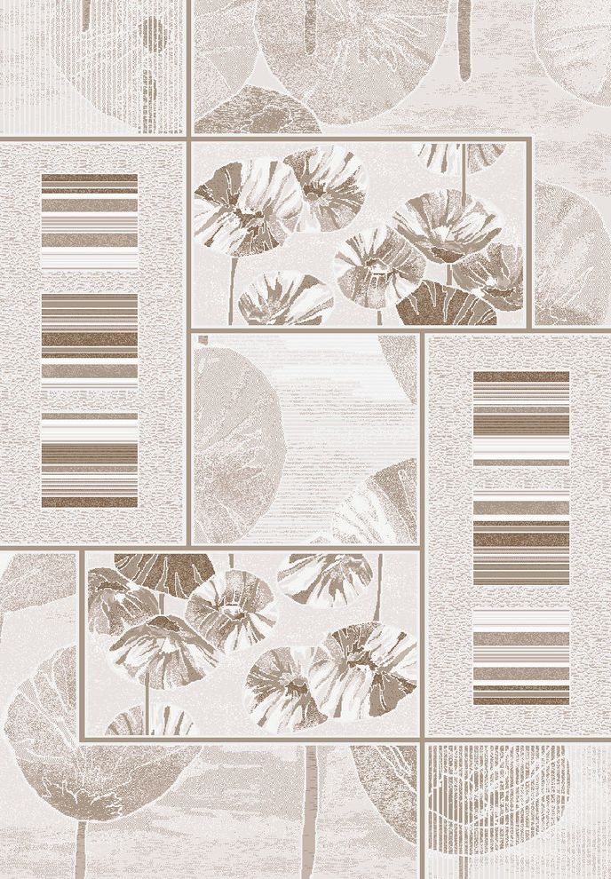 Brown simplistic modern style 6x8 feet area rug by Istikbal