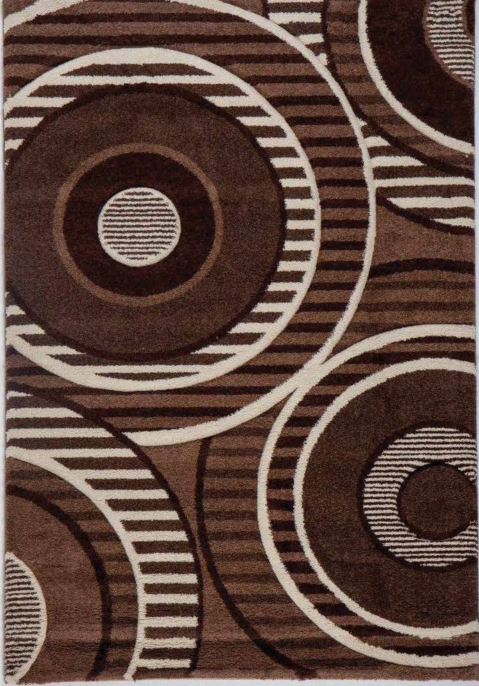 Brown/brown modern style area rug, 6x8 feet by Istikbal