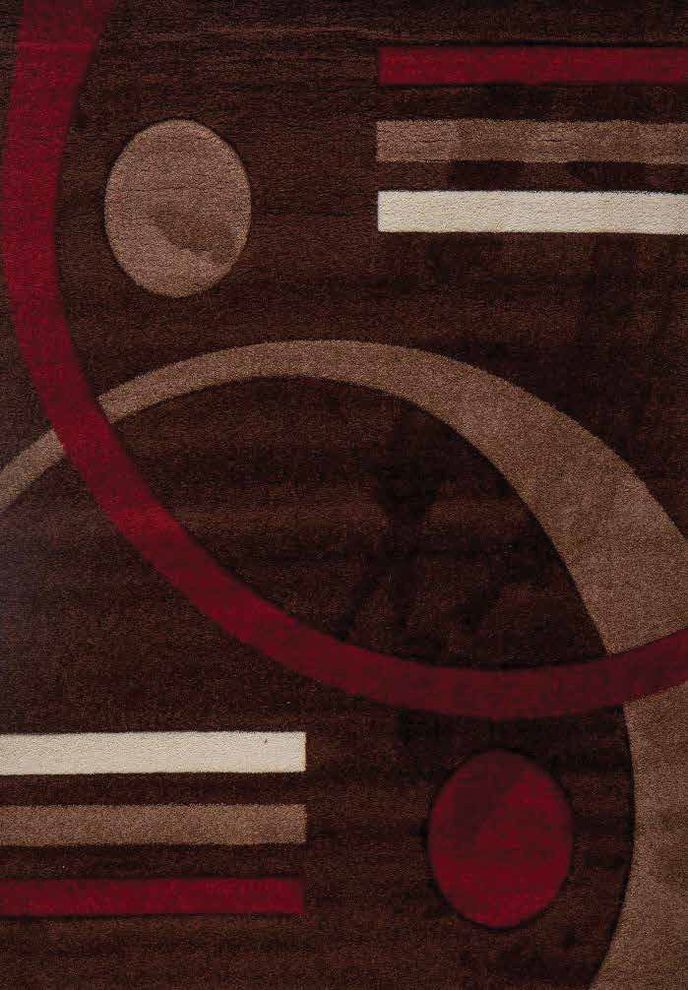 Brown/burgundy modern style 8x11 feet area rug by Istikbal