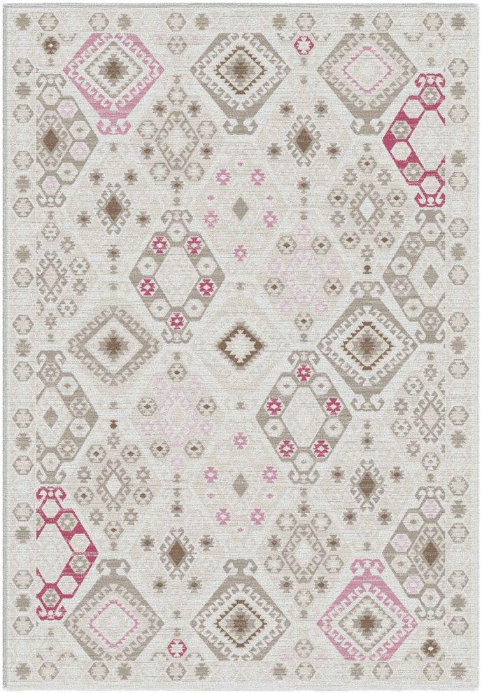 Contemporary 6x8 feet area rug in cream by Istikbal