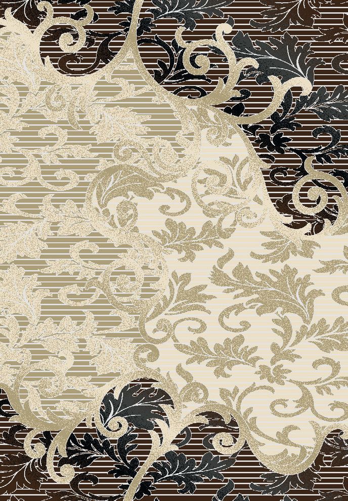 Brown contemporary area rug 8x11 feet by Istikbal