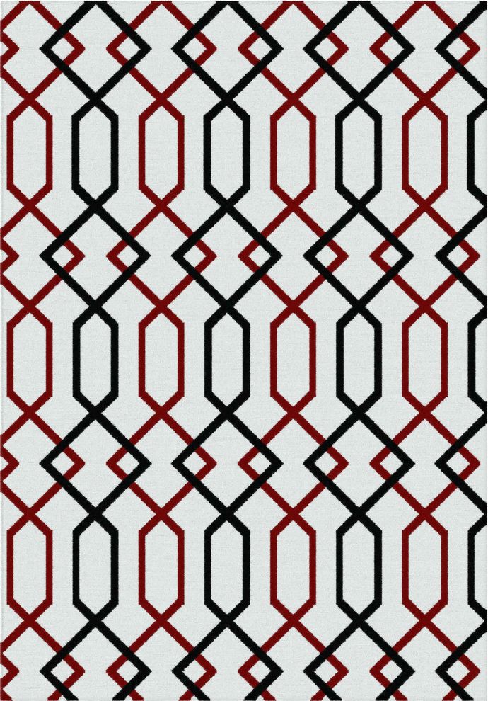 Black modern style 6x8 feet area rug by Istikbal