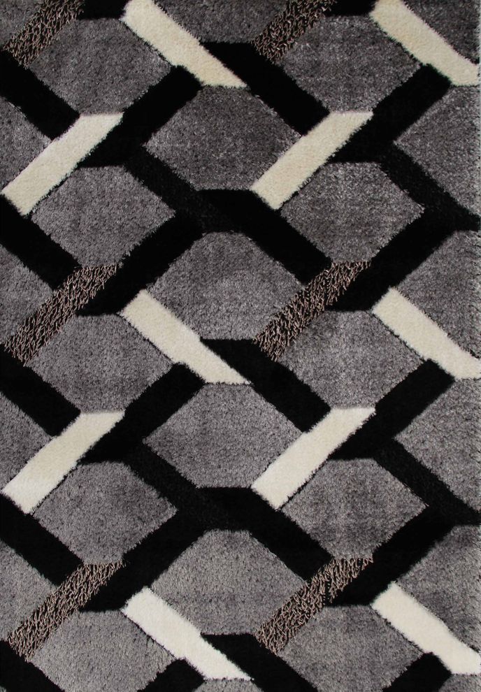 Gray contemporary style 6x8 feet area rug by Istikbal